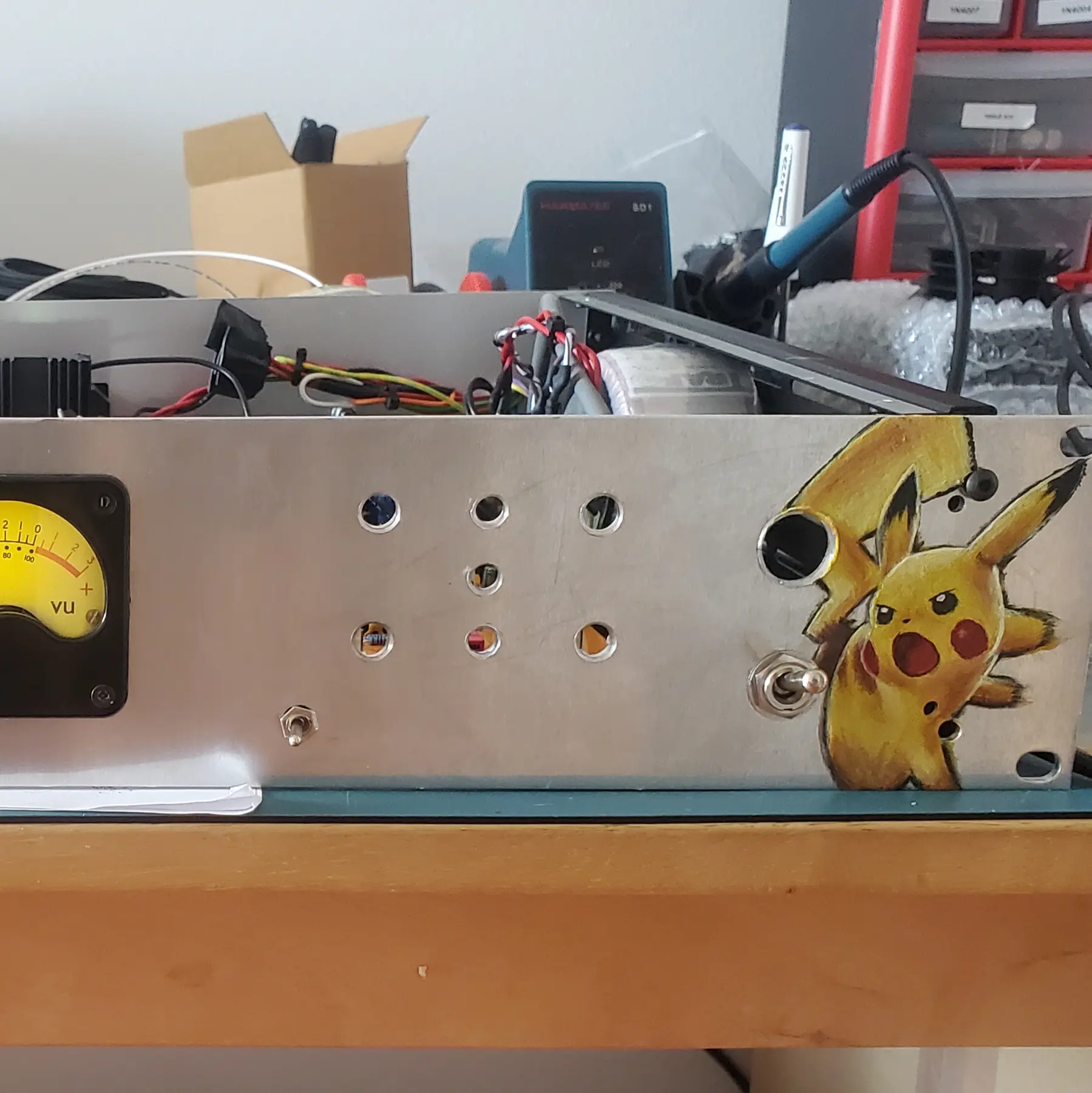 Hand-painted Pikachu DIY front panel