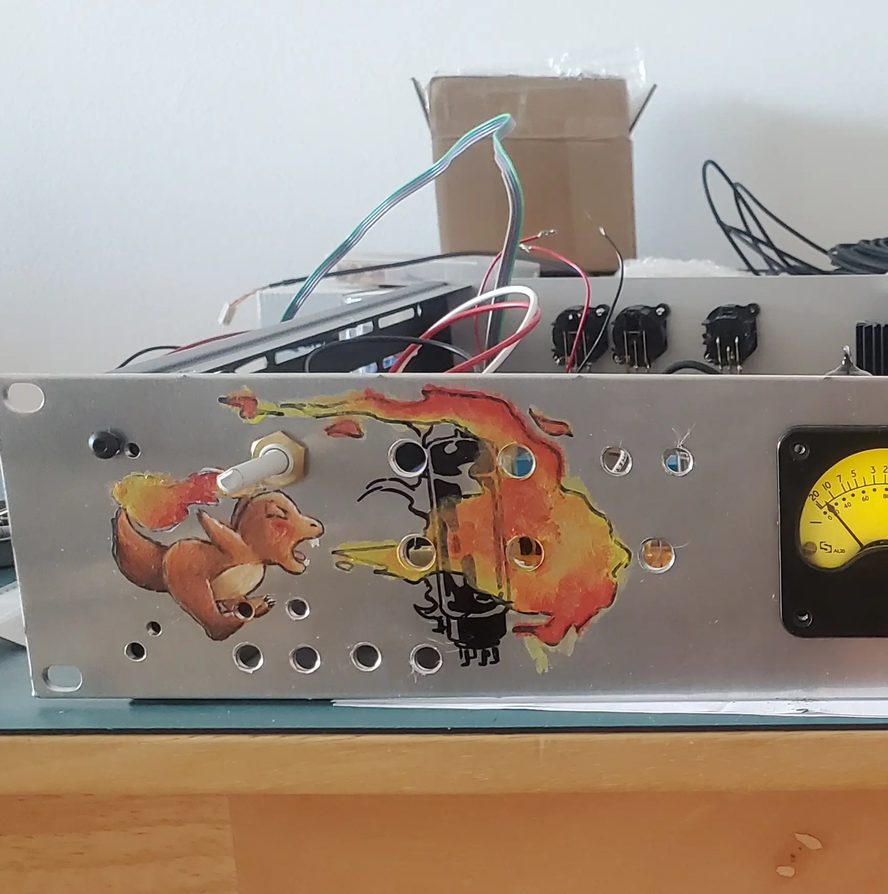Hand-painted custom DIY rack front panel